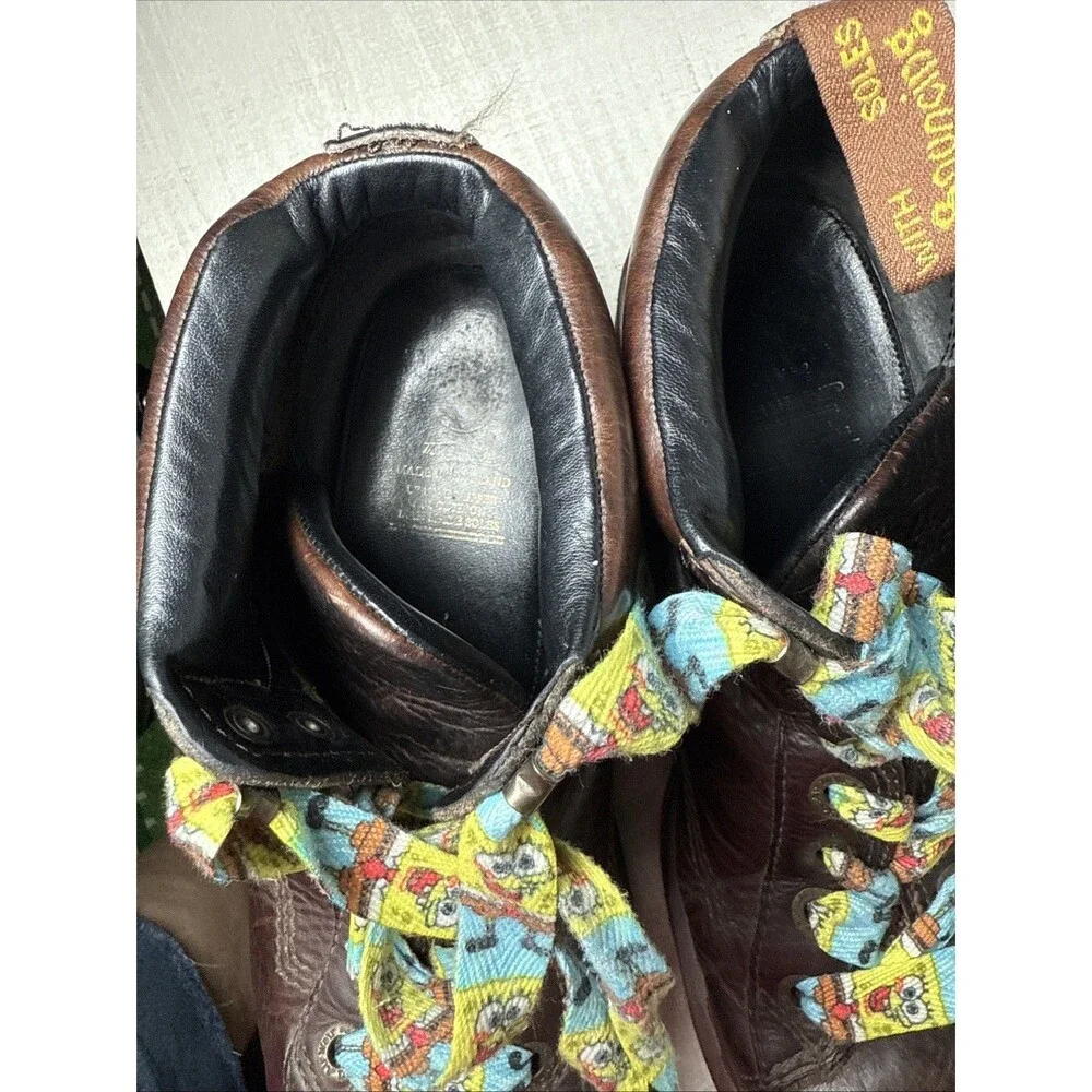 Vintage Dr Doc Marten's Boots Leather Brown 8287 England Grizzly Men's Size 8